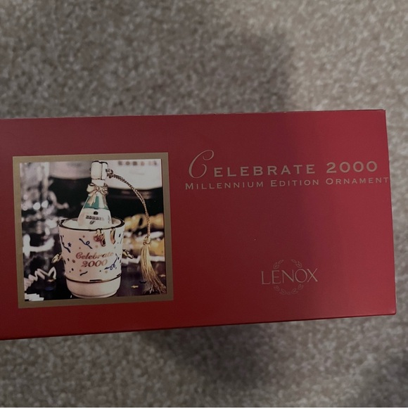 Lenox Ornament Celebrate 2000 Millennium Edition Korbel Champagne Bottle - Picture 3 of 13
